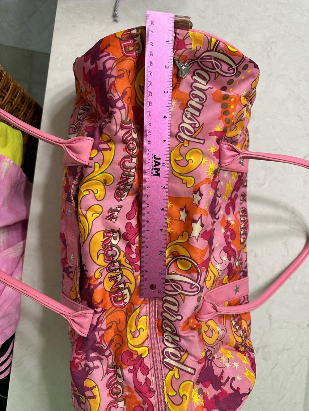 Oilily Pink Multicolor Patterned duffle bad - Picture 10 of 16